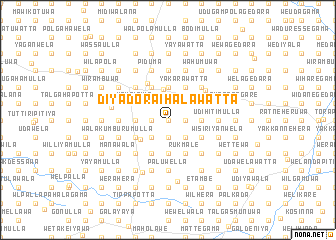 map of Diyadora Ihalawatta