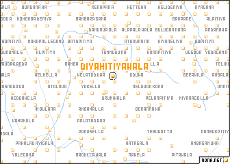 map of Diyahitiyawala