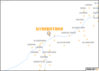 map of Diyār Bin Tamīm