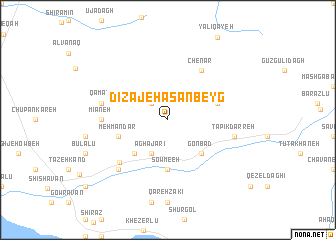 map of Dīzaj-e Ḩasan Beyg