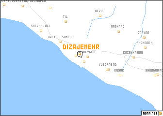 map of Dīzaj-e Mehr