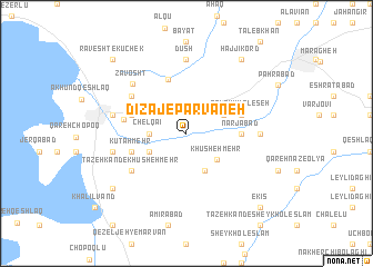 map of Dīzaj-e Parvāneh