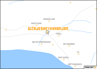 map of Dīzaj-e Sheykh Marjān