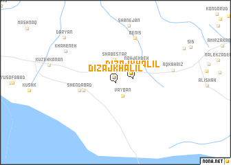 map of Dīzaj Khalīl