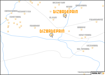 map of Dīzbād-e Pā\