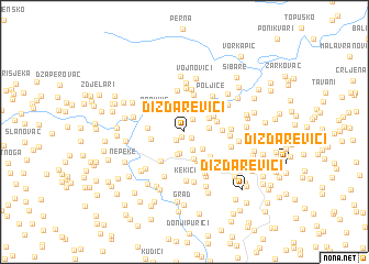 map of Dizdarevići