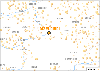 map of Dizelovići