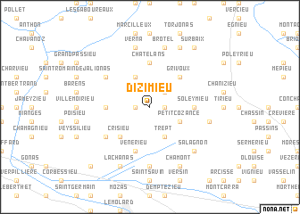 map of Dizimieu