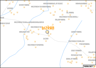 map of Dīzrān