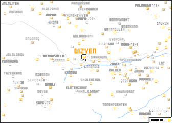 map of Dīzyen