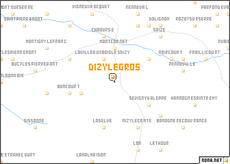 map of Dizy-le-Gros