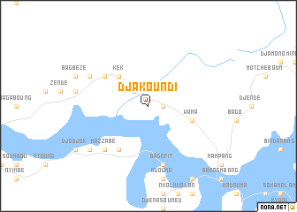 map of Djakoundi