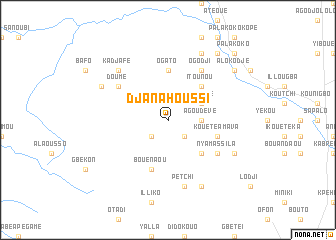 map of Djanahoussi