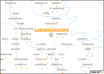 map of Djanbassoukopé