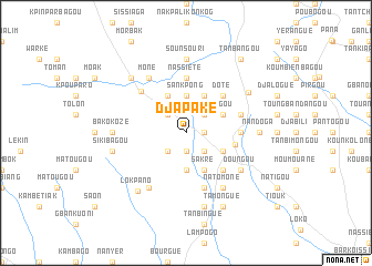 map of Djapaké