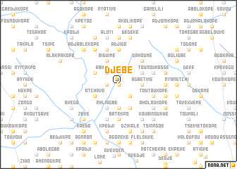 map of Djébé