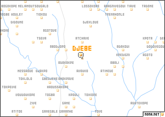 map of Djébé