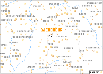 map of Djébonoua