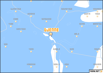 map of Djénné