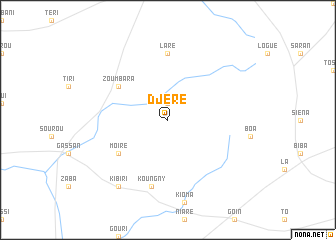 map of Djéré