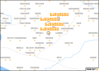 map of Djé Wogou