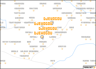 map of Djé Wogou