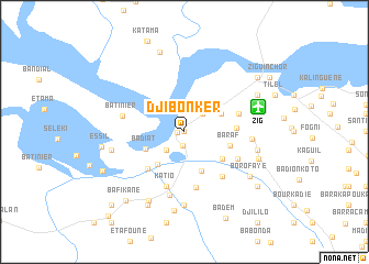 map of Djibonker