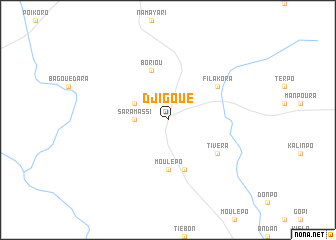 map of Djigoué