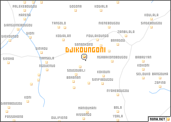 map of Djikoungoni