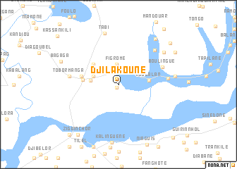 map of Djilakoune