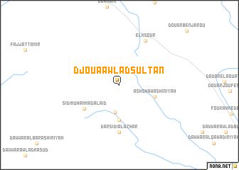 map of Djoua Awlād Sulţān