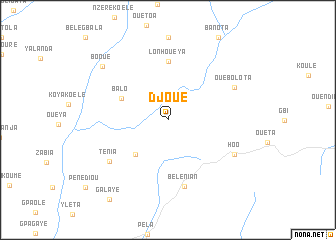 map of Djoué
