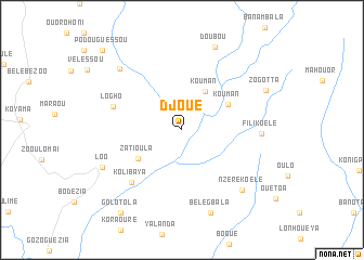 map of Djoué