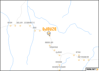 map of Djouzé