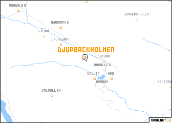 map of Djupbäckholmen