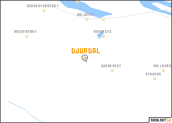 map of Djupdal