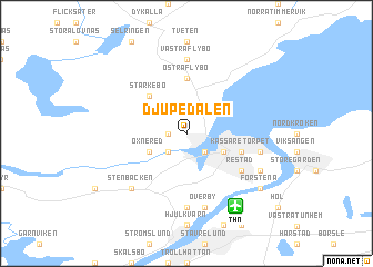 map of Djupedalen