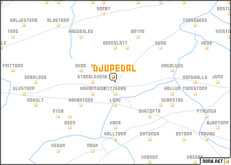 map of Djupedal