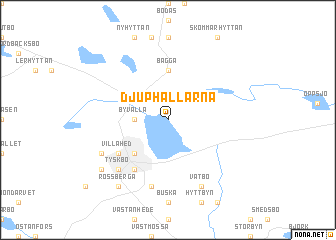 map of Djuphällarna