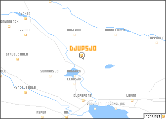 map of Djupsjö