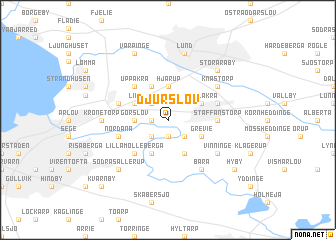 map of Djurslöv