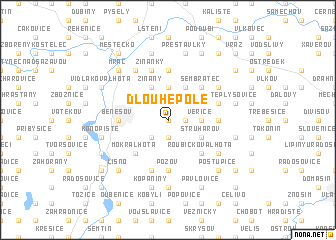 map of Dlouhé Pole