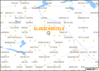 map of Długochorzele