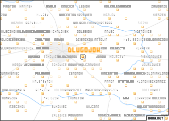 map of Długojów