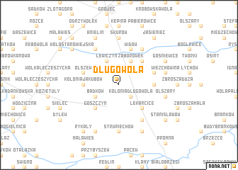 map of Długowola