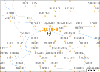 map of Dłutowo