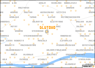 map of Dłutowo