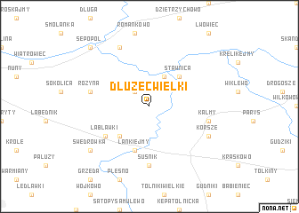 map of Dłużec Wielki