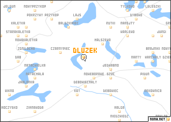 map of Dłużek