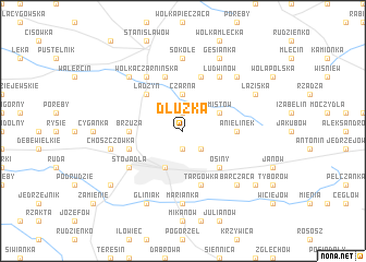 map of Dłużka